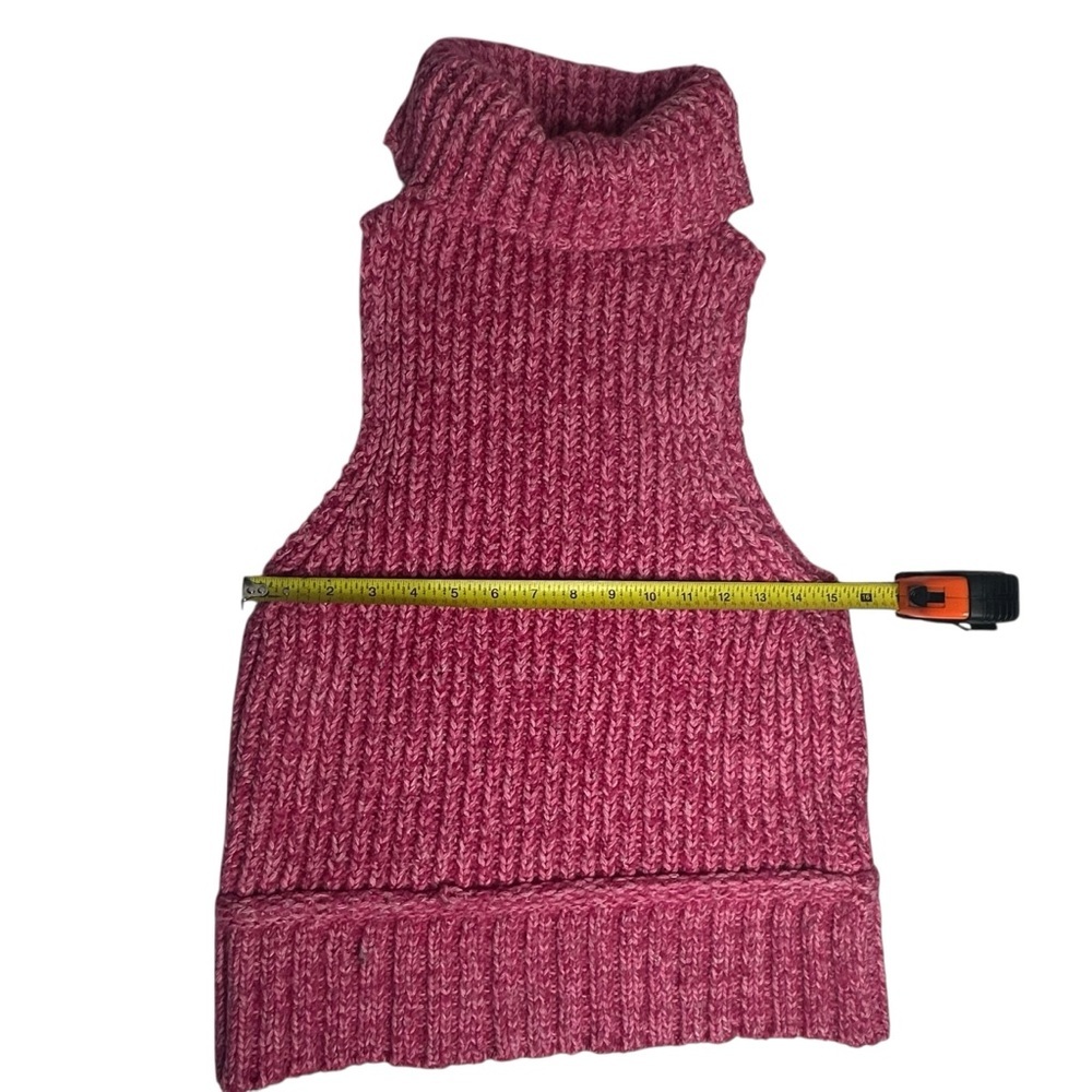 NEW Anthropologie Pilcro Pink Ribbed Sleeveless Turtleneck Sweater m - Picture 7 of 10